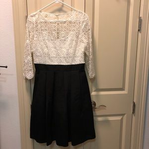 Eliza J black and white dress size 8.